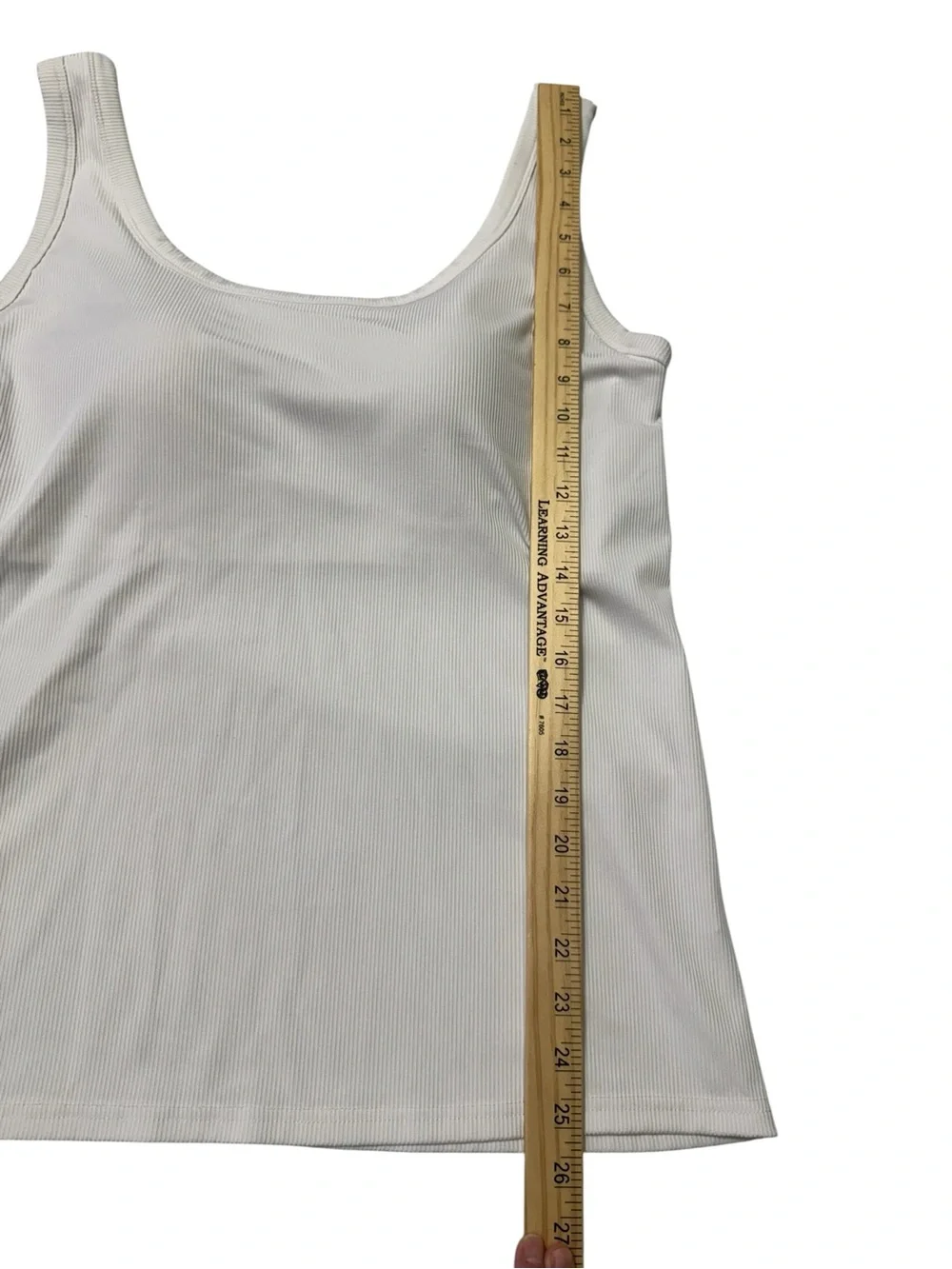White Ribbed Tank Top - Picture 7 of 7